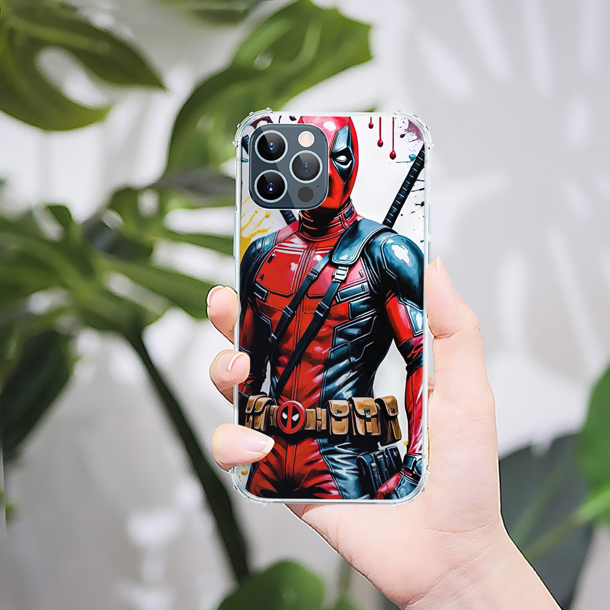 （画像用） Deadpool デッドプール 【iPhone 12シリーズ対応】透明スマホケース（クリアソフトケース）